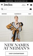 How neimanmarcus.com looks like on a mobile device such as an iPhone.