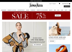 How neimanmarcus.com looks like on a tablet such as an iPad.