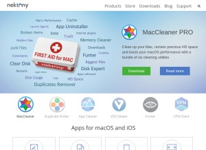 How nektony.com looks like on a tablet such as an iPad.