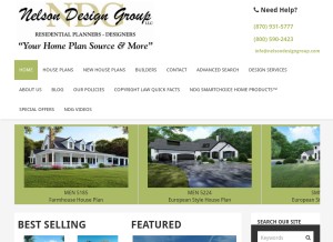 How nelsondesigngroup.com looks like on a tablet such as an iPad.