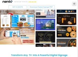 How nento.com looks like on a tablet such as an iPad.