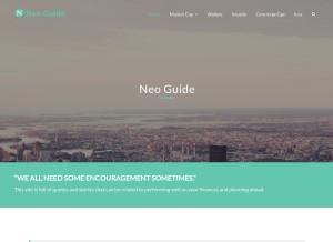 How neoguide.io looks like on a tablet such as an iPad.