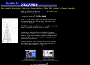 How neoknet.com looks like on a tablet such as an iPad.