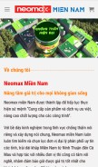 How neomaxmiennam.vn looks like on a mobile device such as an iPhone.