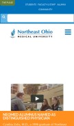 How neomed.edu looks like on a mobile device such as an iPhone.