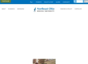 How neomed.edu looks like on a tablet such as an iPad.