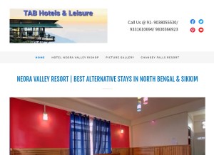 How neoravalleyresort.co.in looks like on a tablet such as an iPad.