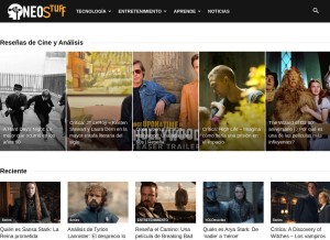 How neostuff.net looks like on a tablet such as an iPad.