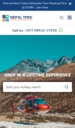 How nepaltrekadventures.com looks like on a mobile device such as an iPhone.