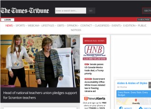 How nepanews.com looks like on a tablet such as an iPad.