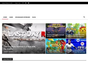 How nepmod.com looks like on a tablet such as an iPad.