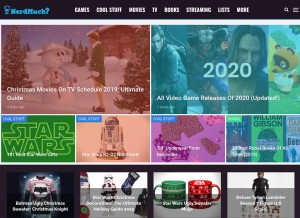 How nerdmuch.com looks like on a tablet such as an iPad.