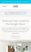 How nest.com looks like on a mobile device such as an iPhone.