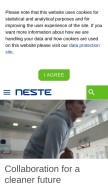 How neste.com looks like on a mobile device such as an iPhone.