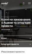 How nesto.com.ua looks like on a mobile device such as an iPhone.