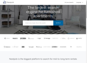 How nestpick.com looks like on a tablet such as an iPad.