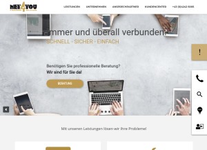 How net4you.net looks like on a tablet such as an iPad.
