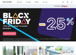 How netatmo.com looks like on a tablet such as an iPad.