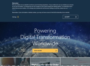 How netcracker.com looks like on a tablet such as an iPad.