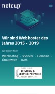 How netcup.net looks like on a mobile device such as an iPhone.