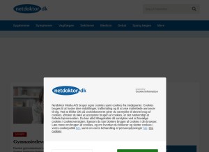 How netdoktor.dk looks like on a tablet such as an iPad.