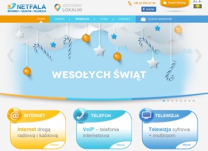 How netfala.pl looks like on a tablet such as an iPad.