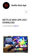 How netflixmodapk.xyz looks like on a mobile device such as an iPhone.
