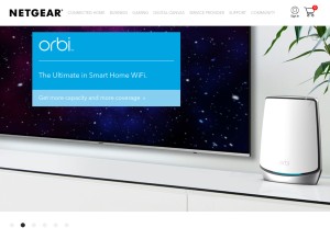 How netgear.com looks like on a tablet such as an iPad.