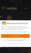 How netgo.de looks like on a mobile device such as an iPhone.