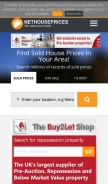 How nethouseprices.com looks like on a mobile device such as an iPhone.