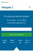 How netigate.se looks like on a mobile device such as an iPhone.