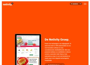 How netivity.nl looks like on a tablet such as an iPad.