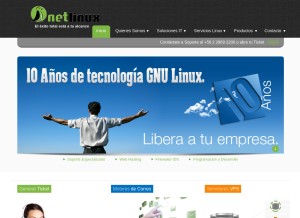 How netlinux.cl looks like on a tablet such as an iPad.