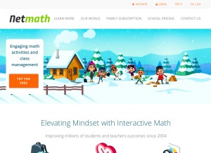 How netmath.ca looks like on a tablet such as an iPad.