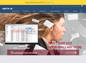 How netpas.net looks like on a tablet such as an iPad.