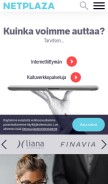 How netplaza.fi looks like on a mobile device such as an iPhone.