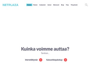 How netplaza.fi looks like on a tablet such as an iPad.
