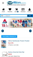 How netrition.com looks like on a mobile device such as an iPhone.