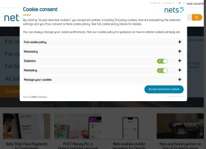 How nets.eu looks like on a tablet such as an iPad.