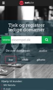 How netsite.dk looks like on a mobile device such as an iPhone.