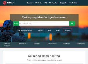 How netsite.dk looks like on a tablet such as an iPad.
