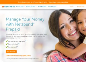How netspend.com looks like on a tablet such as an iPad.