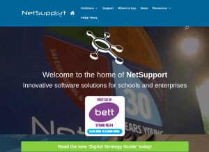 How netsupportsoftware.com looks like on a tablet such as an iPad.