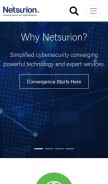 How netsurion.com looks like on a mobile device such as an iPhone.
