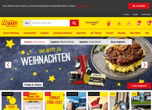 How netto-online.de looks like on a tablet such as an iPad.
