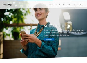 How netvoip.ch looks like on a tablet such as an iPad.