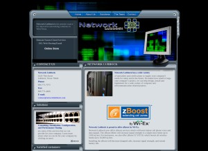 How networklubbock.com looks like on a tablet such as an iPad.