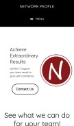 How networkpeople.com looks like on a mobile device such as an iPhone.