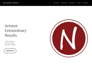 How networkpeople.com looks like on a tablet such as an iPad.