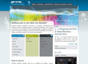 How netzteil.at looks like on a tablet such as an iPad.